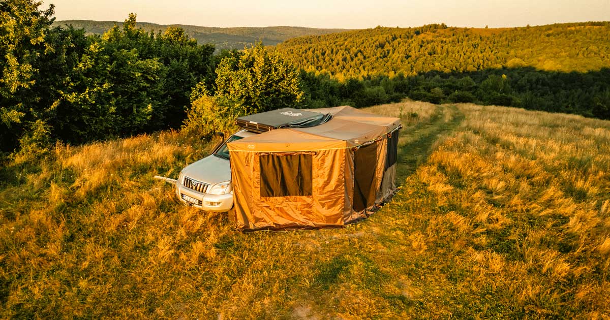 Auvent pour voiture Infinity 270 avec parois latérales