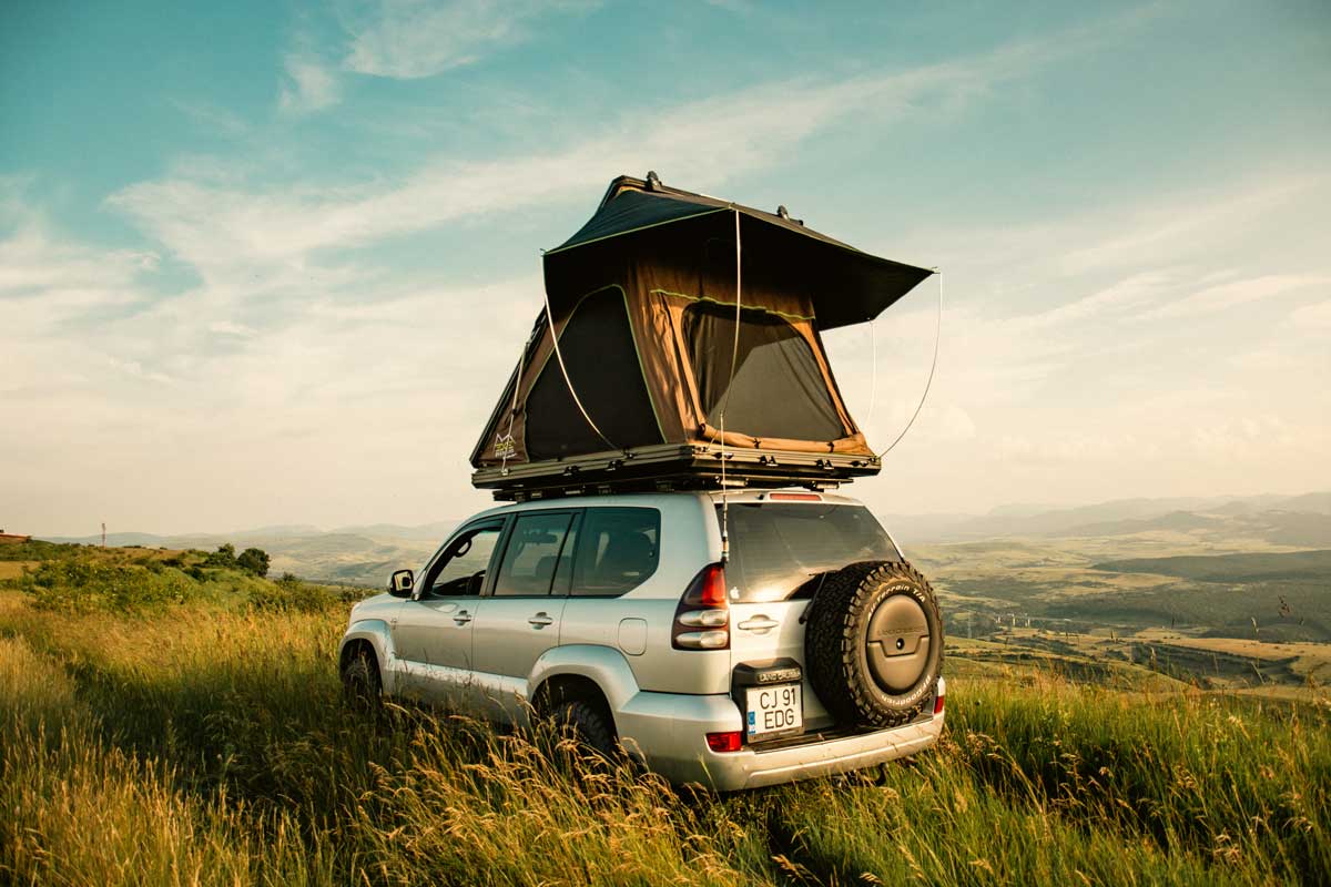 Explore One rooftop tent overlanding in the mountains