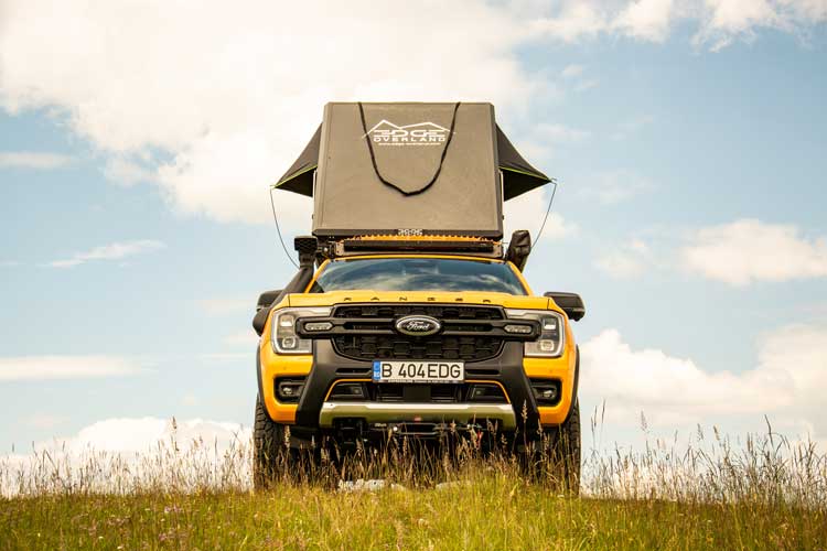 Rooftop tent exterior back view
