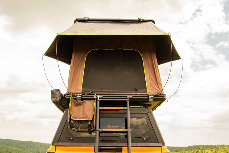 Front view of the Explore One Hardshell Rooftop Tent