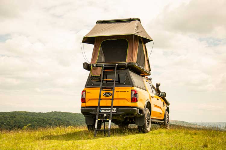 Rooftop tent front view