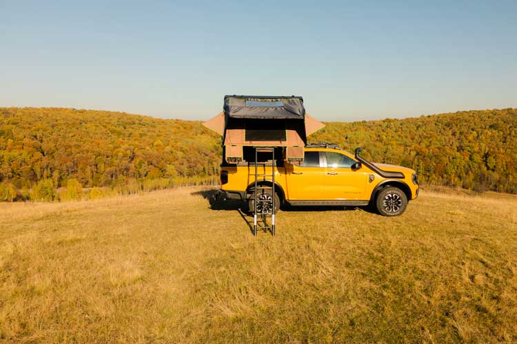 Rooftop tent front view