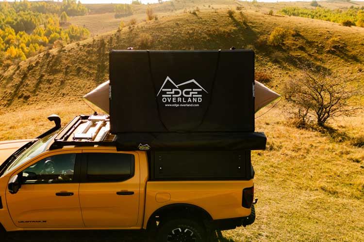Rooftop tent back view
