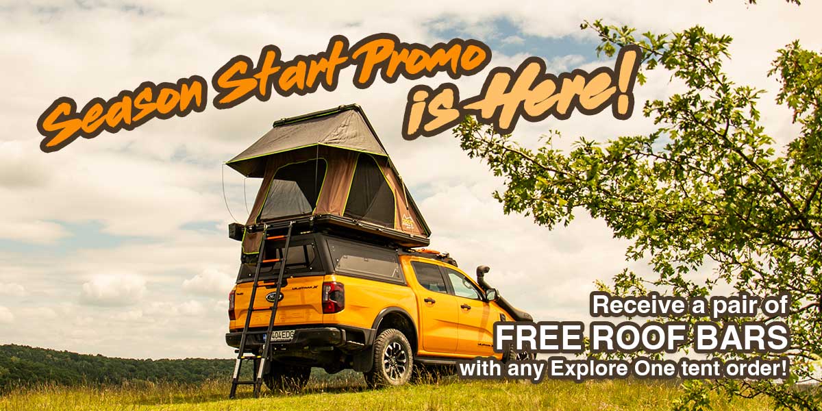 Receive a pair of FREE ROOF BARS with any Explore One tent order!