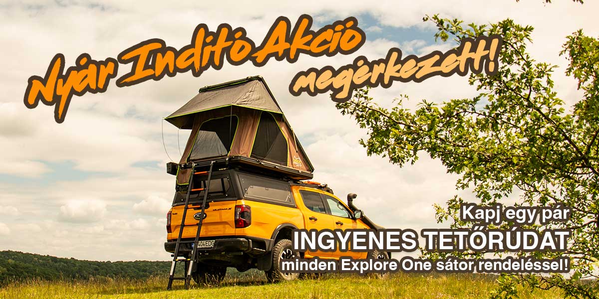 Kapj egy pár INGYENES TETŐCSOMAGTARTÓT bármilyen Explore One sátor rendelés mellé!