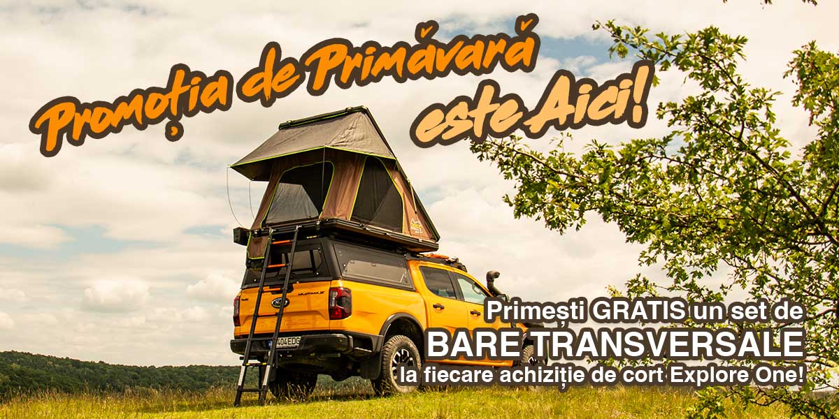 Primește o pereche de BARE DE PLAFON GRATUITE la orice comandă de cort Explore One!